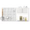 White Metal Wall Organizer 2 Pegboard Panels Combination Kit with Magnets and Hooks